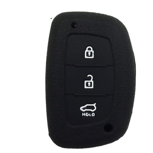 Creata Key Flymaster Car Silicone Rubber Key Cover Creata (Black) (Only Smart Key ...