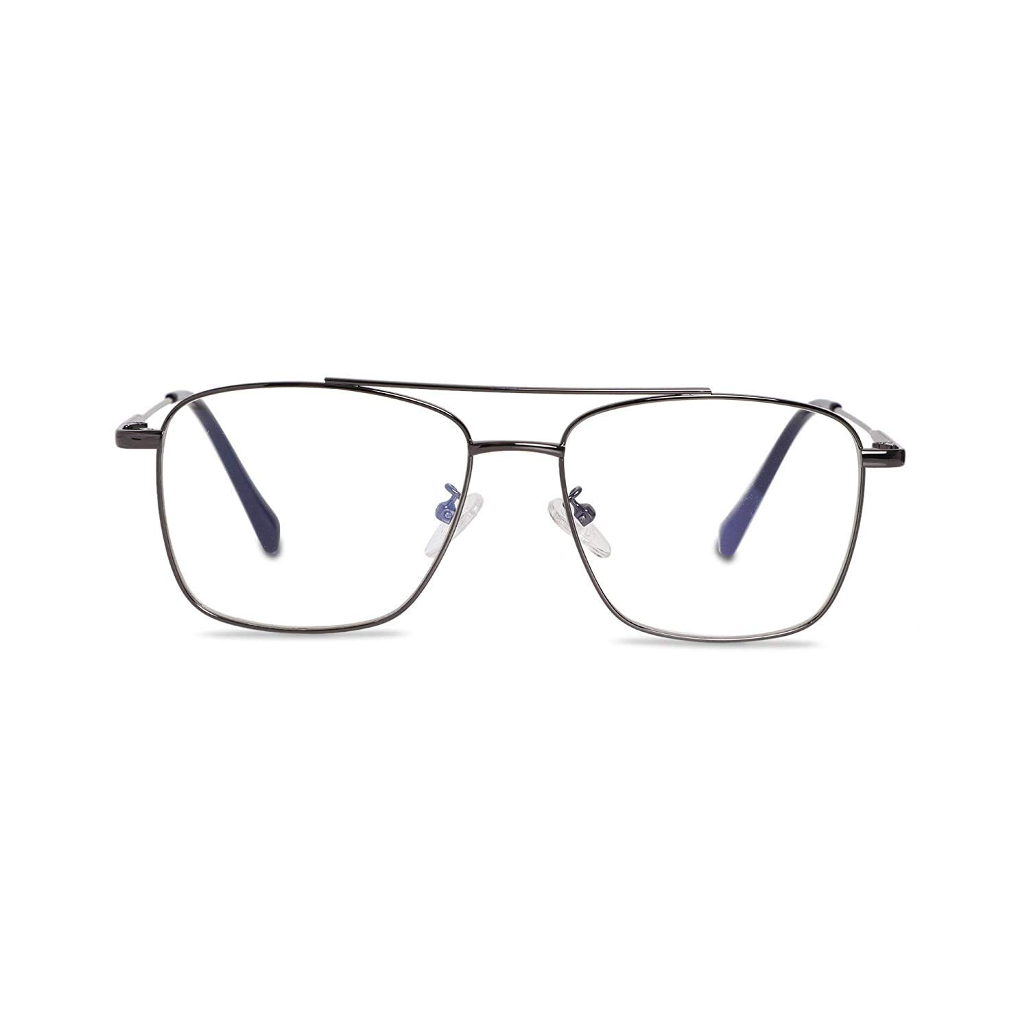 Optify Blue Cut Zero Power Rectangle Spectacles with Anti-glare UV by ...