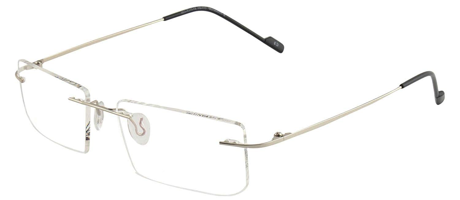Optify® Rimless Silver Premium Blue Cut Power Navigator Spectacles with ...
