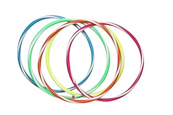 FitFix® Dual Colour Fusion Seamless Joint Premium Helix Sports Fitness Hula Hoop - Experience The Perfect Blend of Fun and Fitness Dual Spiral Colour 30 INCH -20 PS