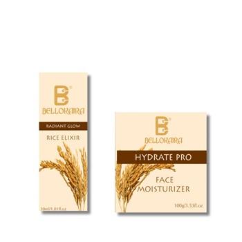 Bellokaira Rice Facial Cleanser and Moisturizer Set by Bellokaira - 130ml