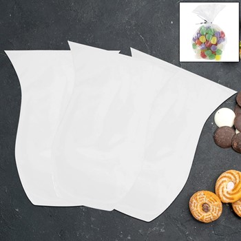 Clear Cookie Bags- Gift Bag Clear Flat Treat Bags (50 Pc Set)