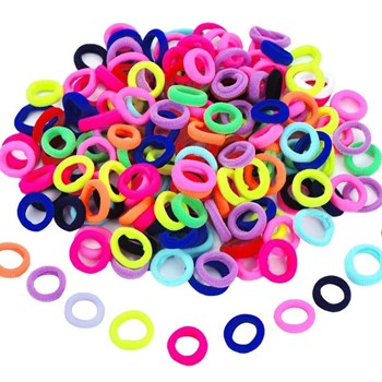 Elastic Hair Ties Mini Hair Bands Tiny Rubber Bands Colored Girls Ponytail Holders for Baby Kids 100 Pieces