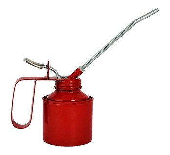 Flymaster Steel 229 3/4 Oil Can for Vehicles and Industrial Use - Fixed Spout Red Color