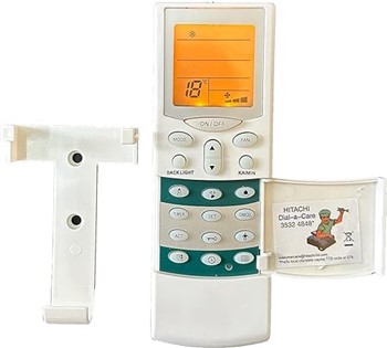 Air Conditioner Remote Compatible for: Hitachi Split AC Remote Control with Backlight & Remote Stand [ Hitachi 1.5 Ton AC Remote Original ] AC-68A