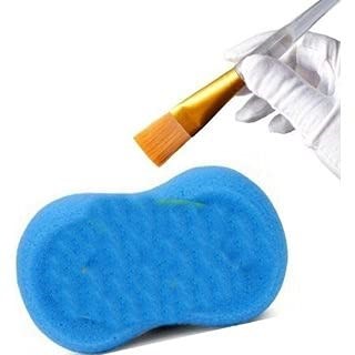 Shri Krishna Enterprises Combo of Professional FACE Pack Brush and FACE Cleaning Sponge for Home and Parlour USE (Assorted Colours) ot Care 4 in 1
