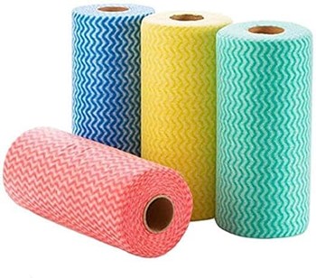 Non-Woven Multipurpose Kitchen Tissue/Towel Paper Wipe Roll Washable & Reuseable (80 Pulls) Pack of 4