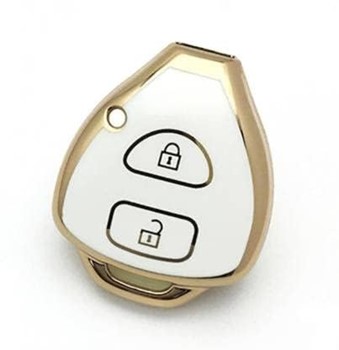 Soft TPU Premium Car Key Cover Compatible for InnovaInnova/Fortuner/Corolla 2 Button Key