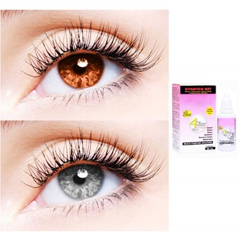 2 Pair Monthly Colored Contact Lenses Zero Power With 30 ml Solution (Brown-Grey)