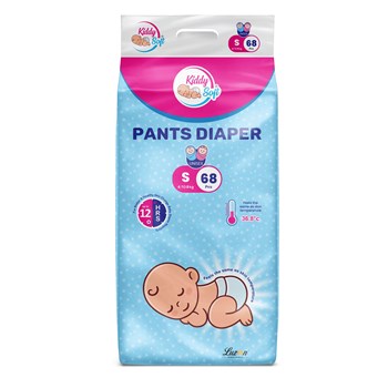 Kiddy Soft Baby Diaper Pants | Small Size Baby Diapers (4-8 Kg) | 68 Count | Anti-Lock Gel Technology | Upto 12 hours Absoprtion