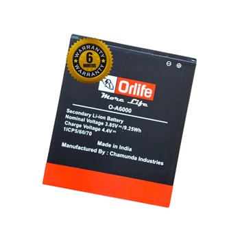Orlife Original A6000 Battery Compatable with Leno A6000/BL242 | Leno A6000 Plus (2300 mAh) with 6 Month Replacement Warranty