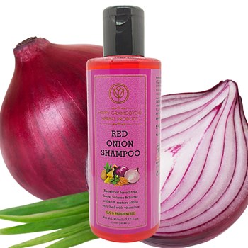 Claira Natural Red Onion Shampoo/Cleanser For Scalp Infections & Hair Fall Control | Anti Dandruff Shampoo With Fenugreek  Essential Oils  Neem  Shea & Kokum Butter   Eucalyptus  Teatree | Sulphate & Paraben Free | Suitable for Daily Use for All Hair Types  210ml