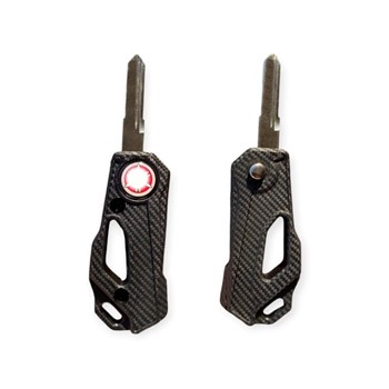 Flip Key Fob Compatible with Yamaha R15 – Carbon Finish Smart Key Shell for Enhanced Style & Security (Pack of 1)