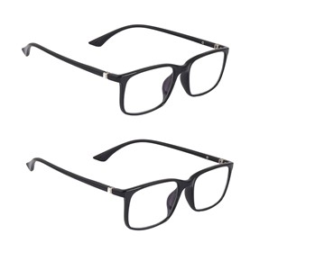 Optify Combo Zero Power Blue Light Blocking Computer Glasses- Reduce Eye Strain Anti Glare Clear Lens Video Eyeglasses For Men Women