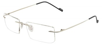 Optify® Rimless Silver Premium Blue Cut Power Navigator Spectacles with Anti-glare for Eye Protection from UV by Computer Tablet Laptop Mobile (Unisex)(+1.50)