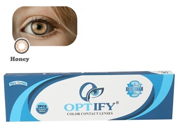 Optify One Day Color Contact Lenses (Zero Power-Honey-Pack of 6)