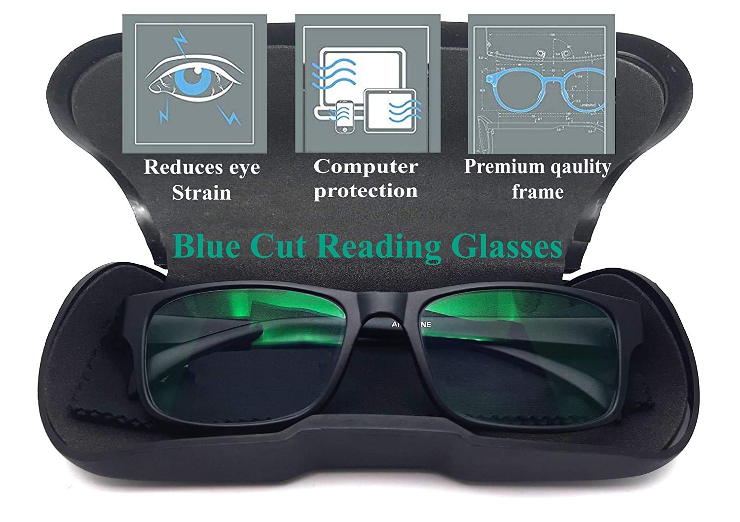 Optify Premium Blue Ray Cut Antiglare Power Reading Glasses For