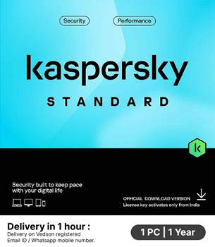 Kaspersky - Standard - 1 User - 1 Year - Email & WhatsApp Number Delivery in 2 hours - No CD