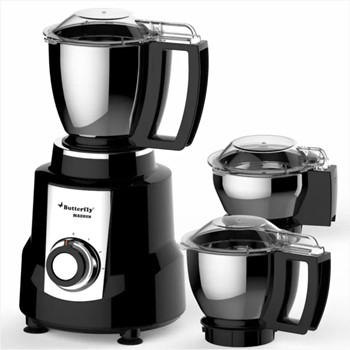 Butterfly MAGNUM 3J 1.2 HP 900 Juicer Mixer Grinder (3 Jars Black) ()