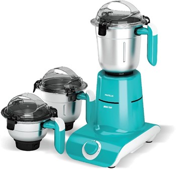 HAVELLS MAXX TUFF| HEAVY DUTY MOTOR | 21000 RPM |Superior 304 stainless steel blade | 750 WATTS | Double Layered Jars | 750 Juicer Mixer Grinder (3 Jars Green) ()