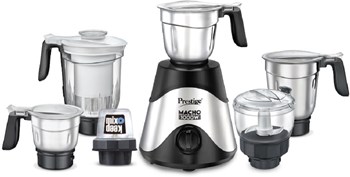 Prestige Macho Watt- 1000 Juicer Mixer Grinder (6 Jars Black Silver) ()
